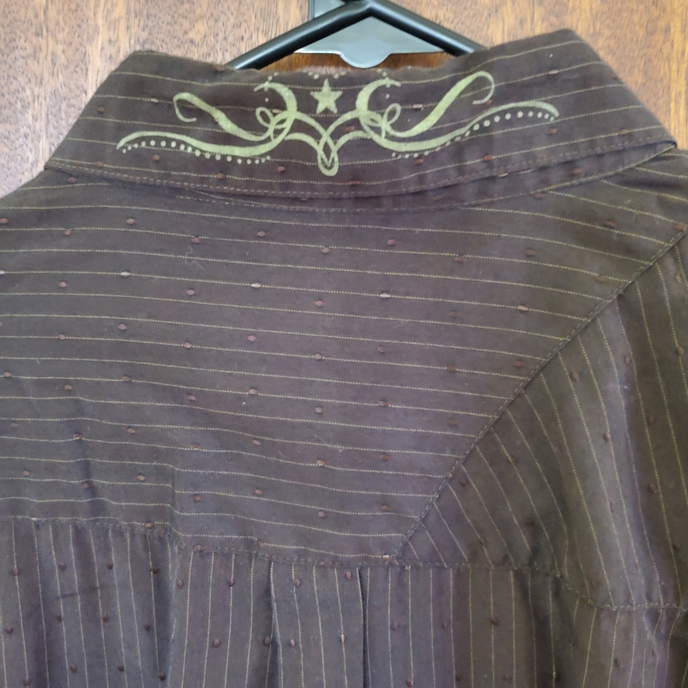 Hurley Western Button Down Large - image 2